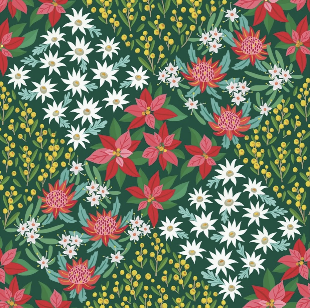 Christmas Card Wallet - RSPCA - Patchwork Flowers