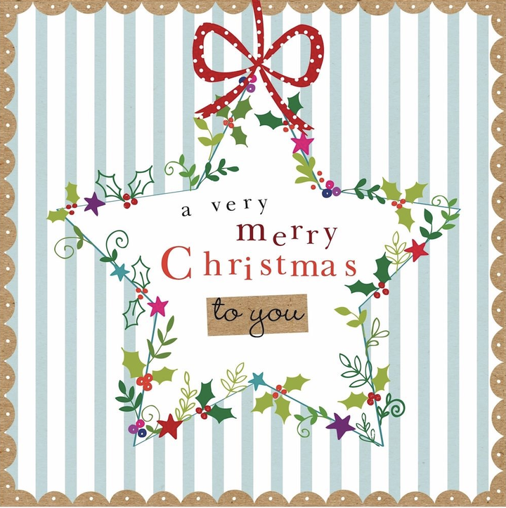 Christmas Card Wallet - RSPCA - Star Wreath