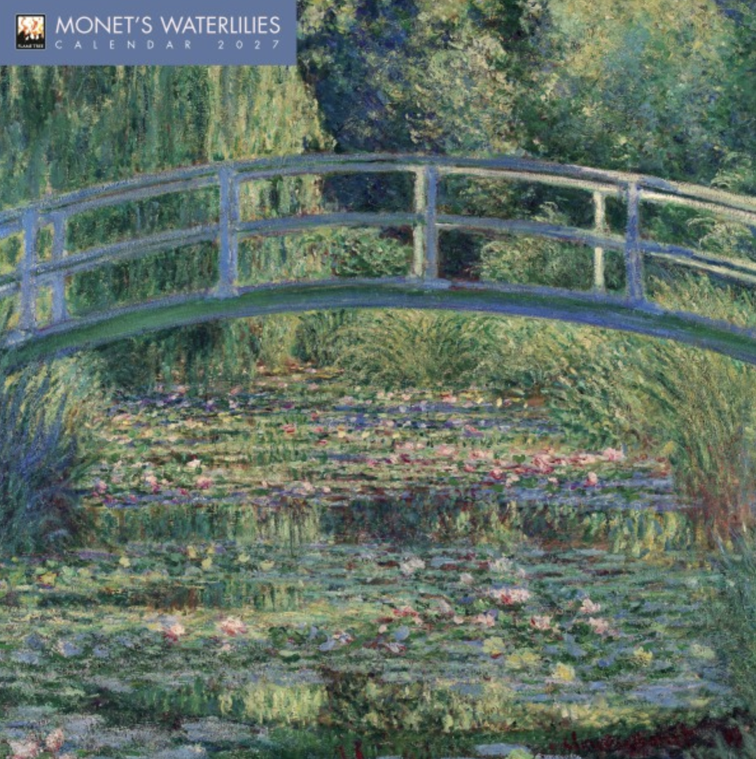 2027 Flame Tree Wall Calendar - Monet's Waterlilies