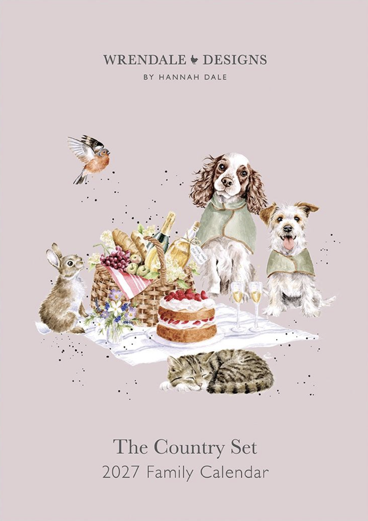 Wrendale Designs 2027 Family Organiser Calendar - Country Set