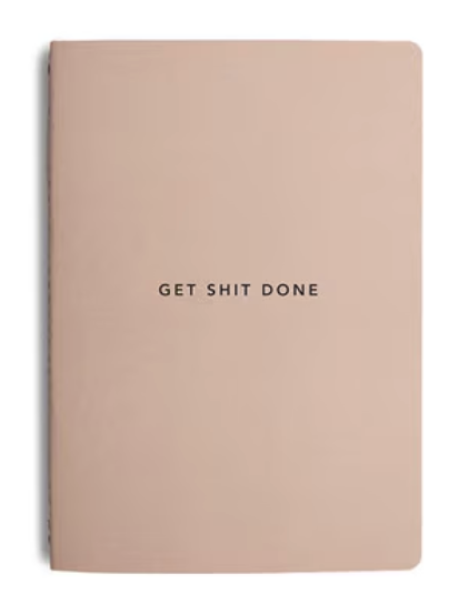 MiGoals A6 Get Shit Done l Notebook, Soft Cover - Just Peachy