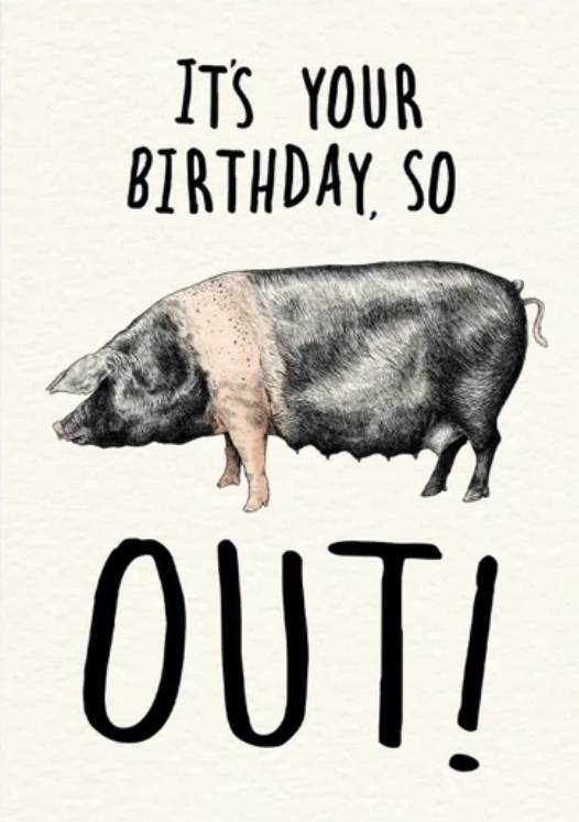 Bewilderbeest Card - Pig Out