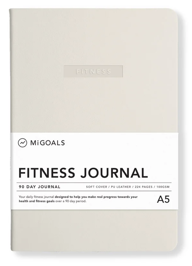 MiGoals A5 Fitness Journal - Vanilla