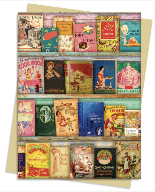 Flame Tree Card - Vintage Cookbook Library