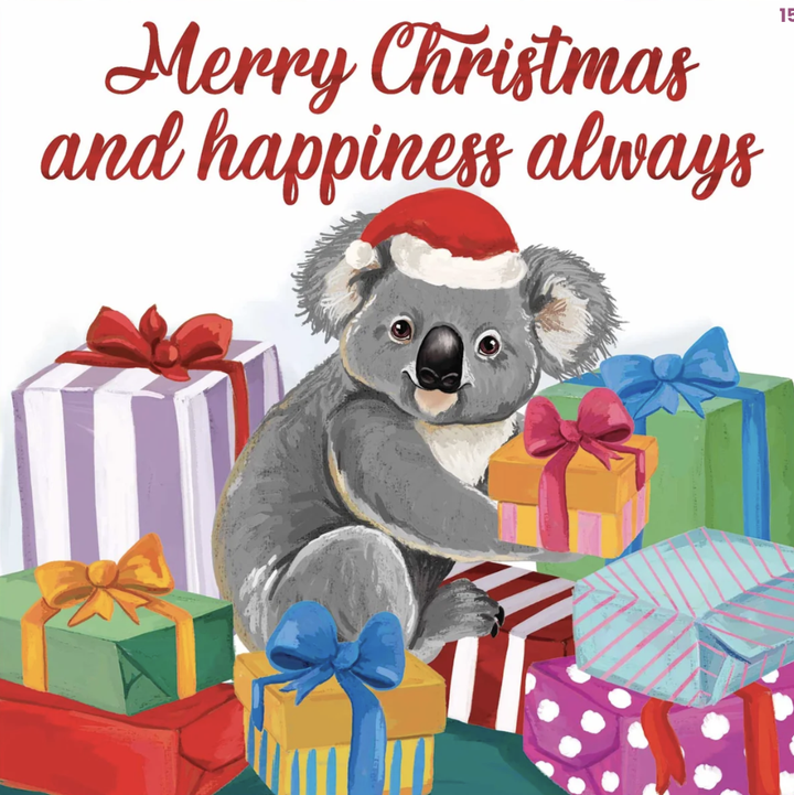 La La Land Christmas Card - Happiness Always Koala