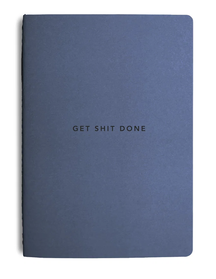 MiGoals A5 Get Shit Done l Notebook, Soft Cover - Element Blue