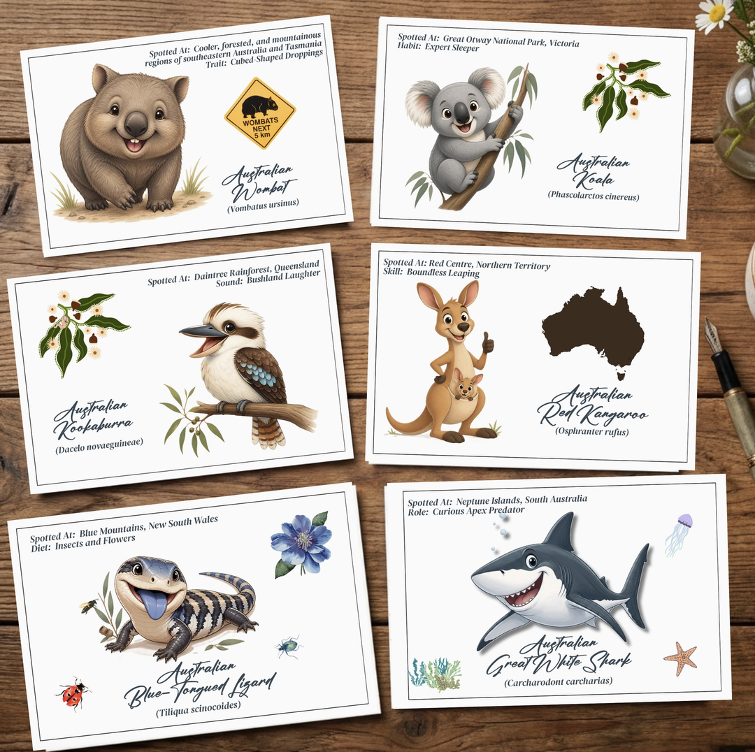 Willow & Leaf - Australia Wildlife Postcard Set
