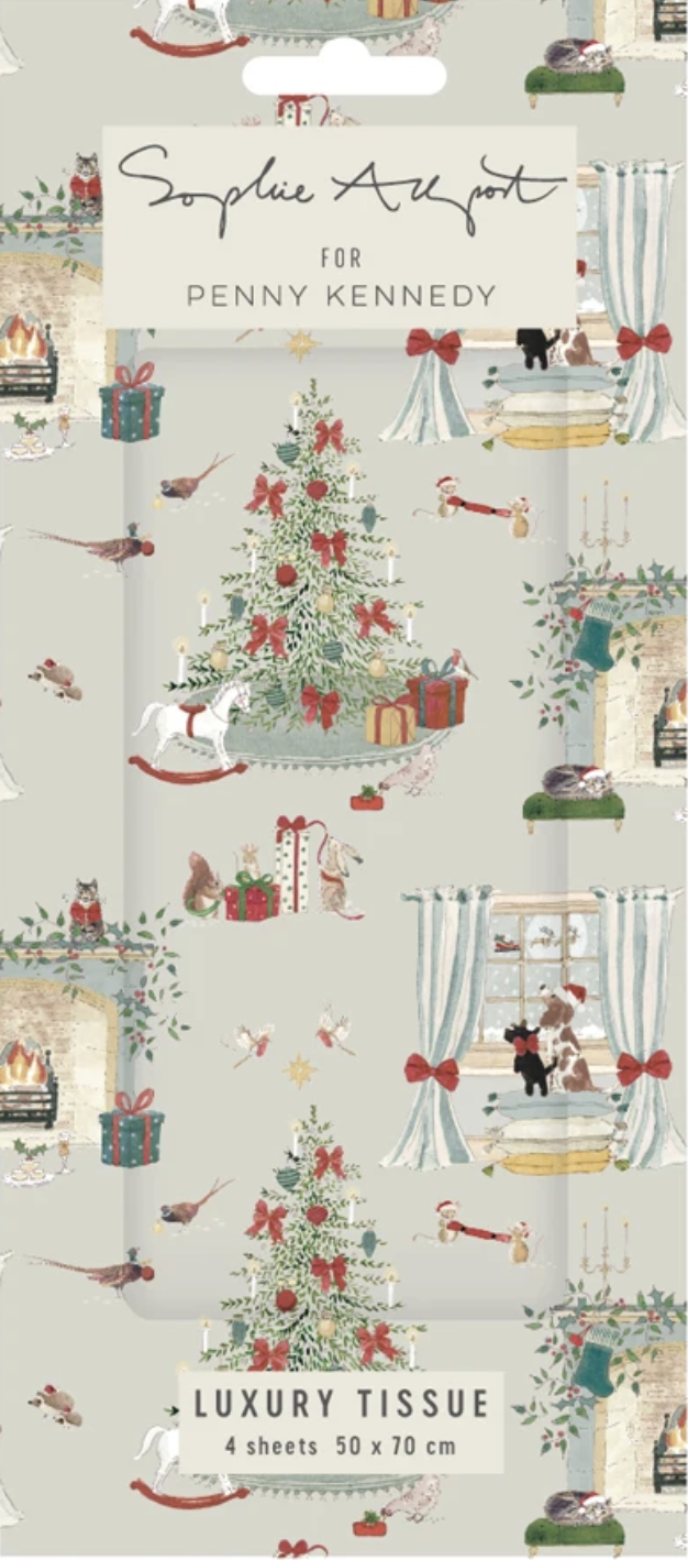 Tissue Paper (4 Sheets) - Cosy Christmas