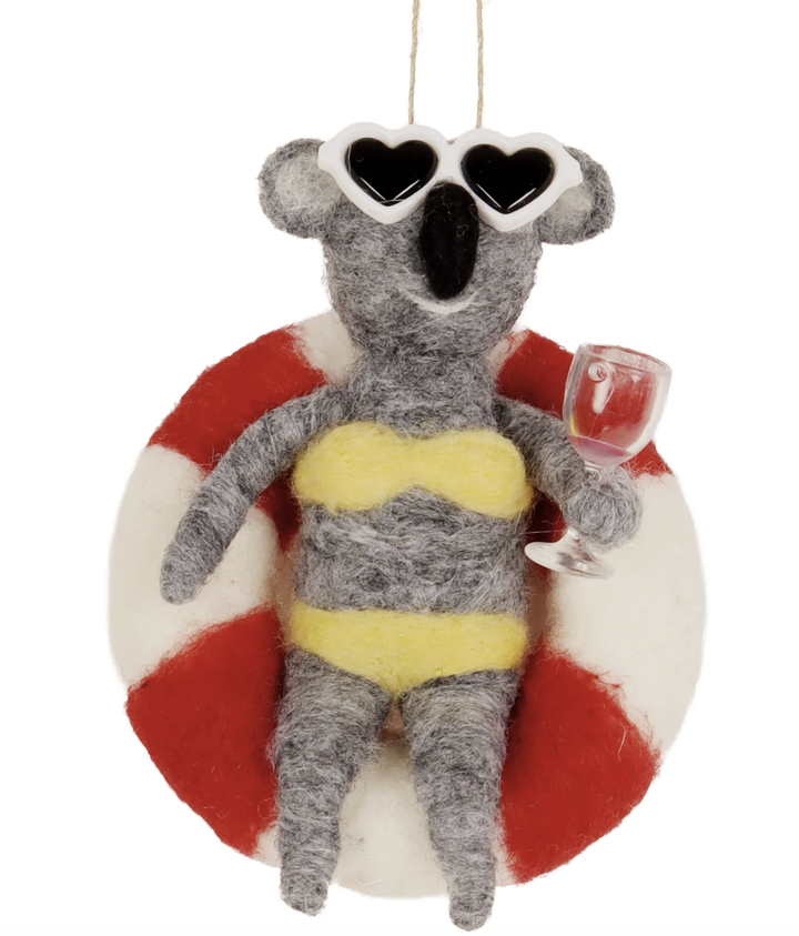 Felt Ornament - Wine & Chill Koala