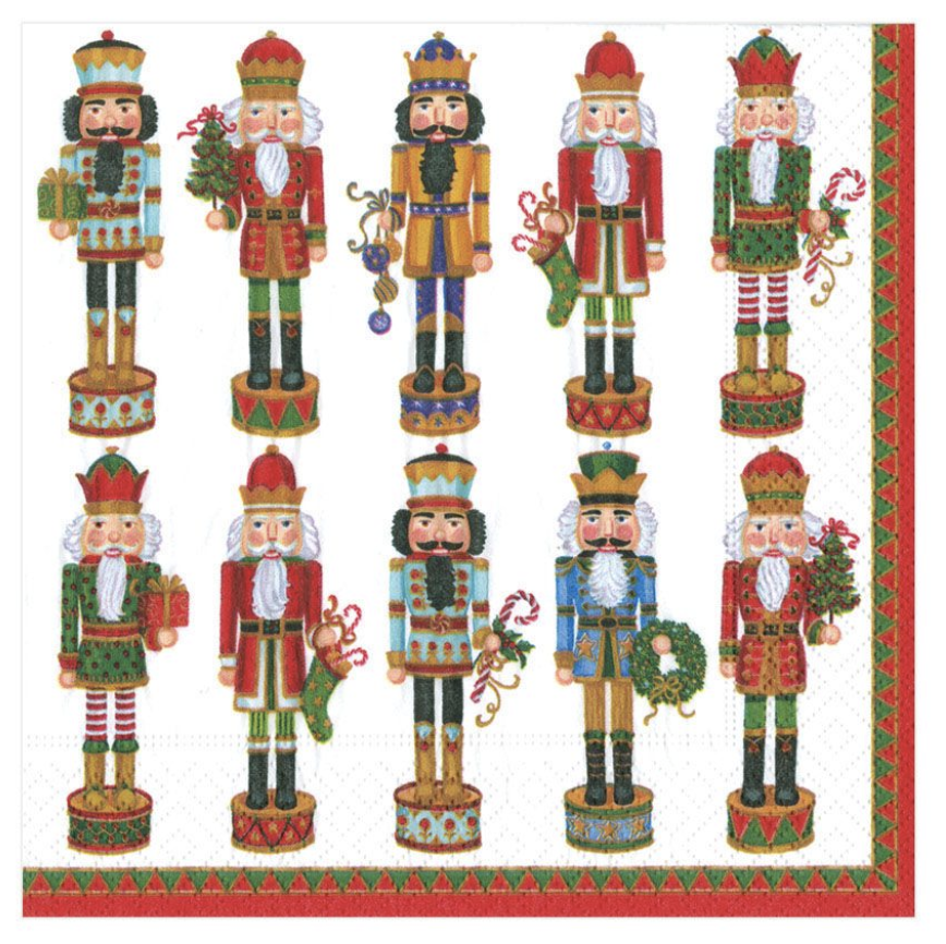 Caspari Christmas Lunch Napkins - Nutcracker Parade
