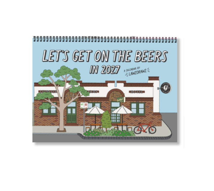 Lawz Drawz Get on the Beers 2027 Calendar