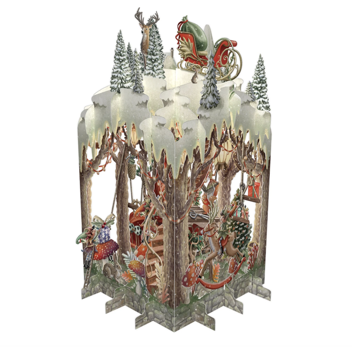 3D Christmas Pop Up Card - Santa's Workshop