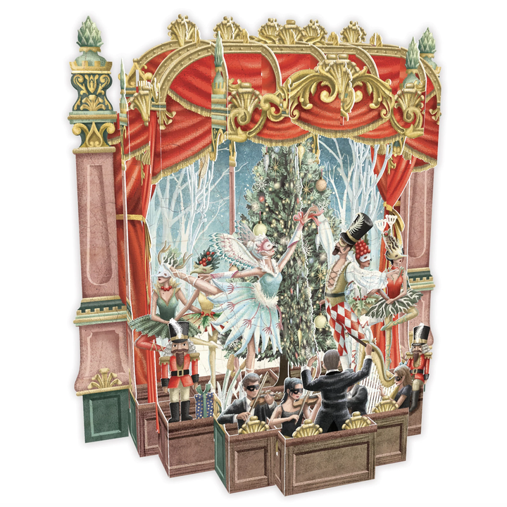 Me and McQ 3D Pop Up Card - Chrismas Ballet