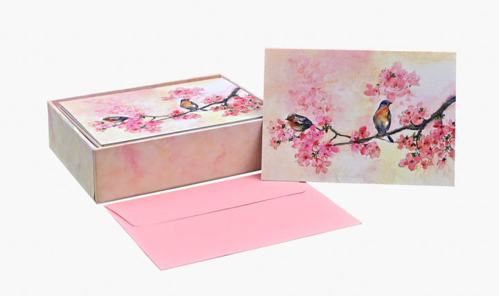 Boxed Everyday Note Cards - Cherry Blossoms In Spring