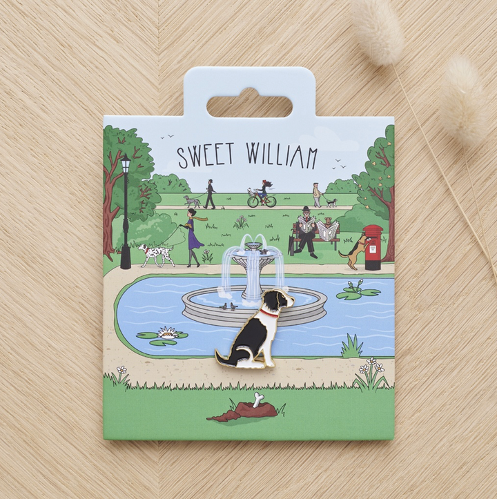 Dog Pin - Springer Spaniel Black & White