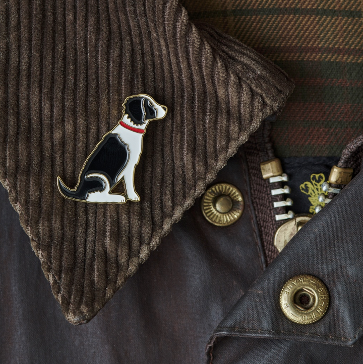 Dog Pin - Springer Spaniel Black & White
