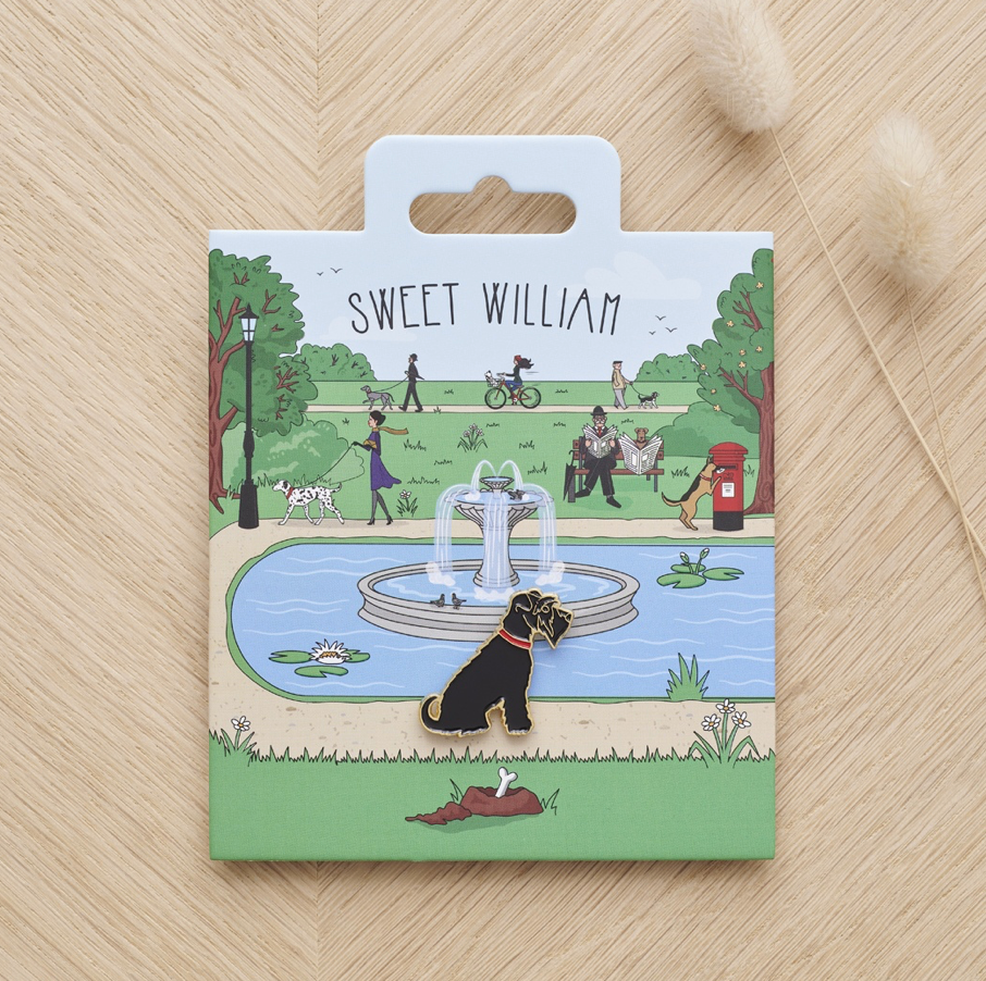 Dog Pin - Schnauzer Black