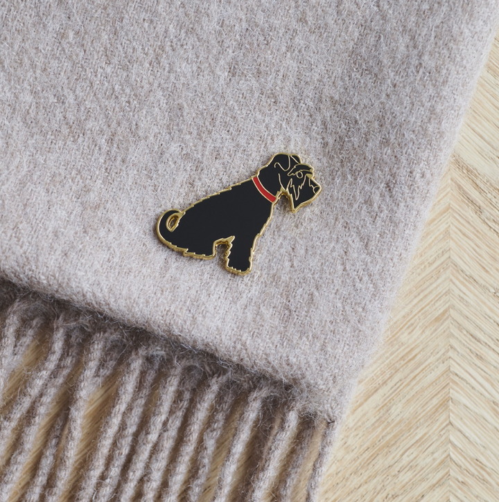 Dog Pin - Schnauzer Black