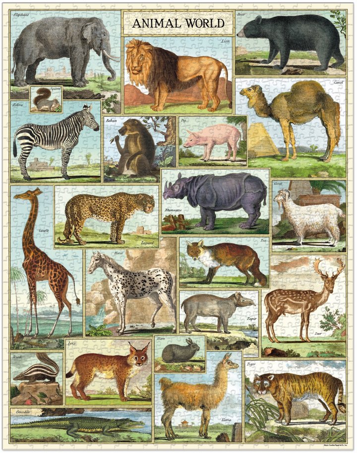 Cavallini & Co. 1000 Piece Puzzle - Animal World