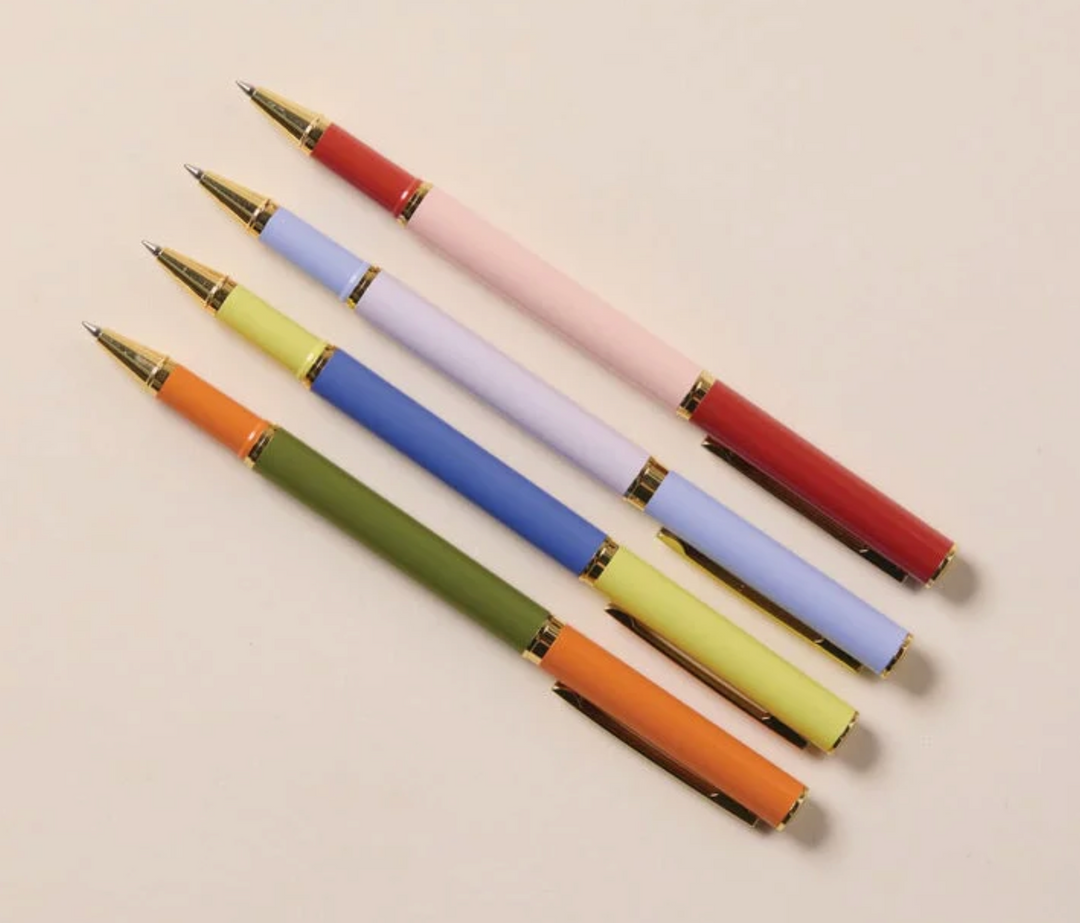 Colour Block Pens - Set of 2 -  Lavender & Blush