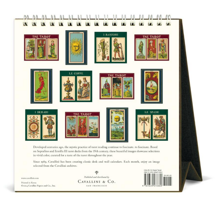 Cavallini 2025 Desk Calendar - Tarot