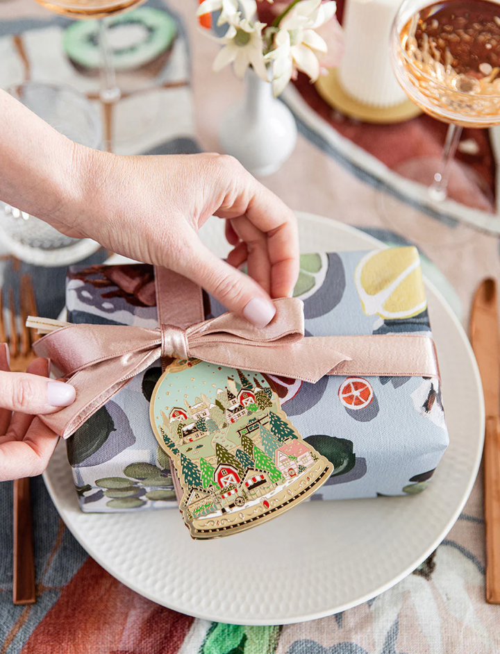 Enamel Christmas Ornament - Snow Globe