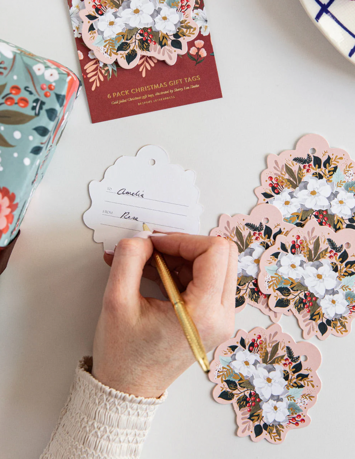 Christmas Gift Tags - Christmas Flower