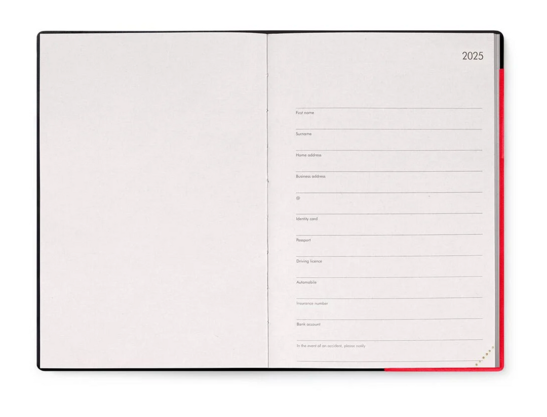 2025 Medium Weekly Diary - Radiant Red