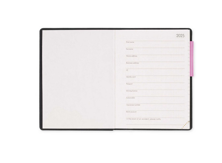 2025 Medium Weekly Diary With Notebook - Bubblegum