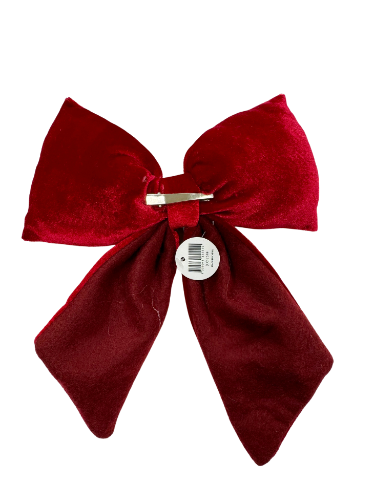 Velvet Bow Tie - Red