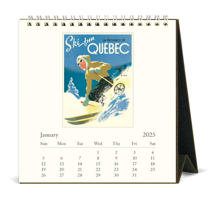 Cavallini 2025 Desk Calendar - Vintage Travel