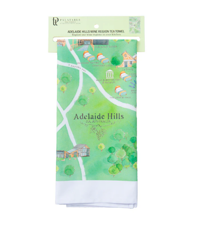 Wine Region Tea Towel - Adelaide Hills 2.0