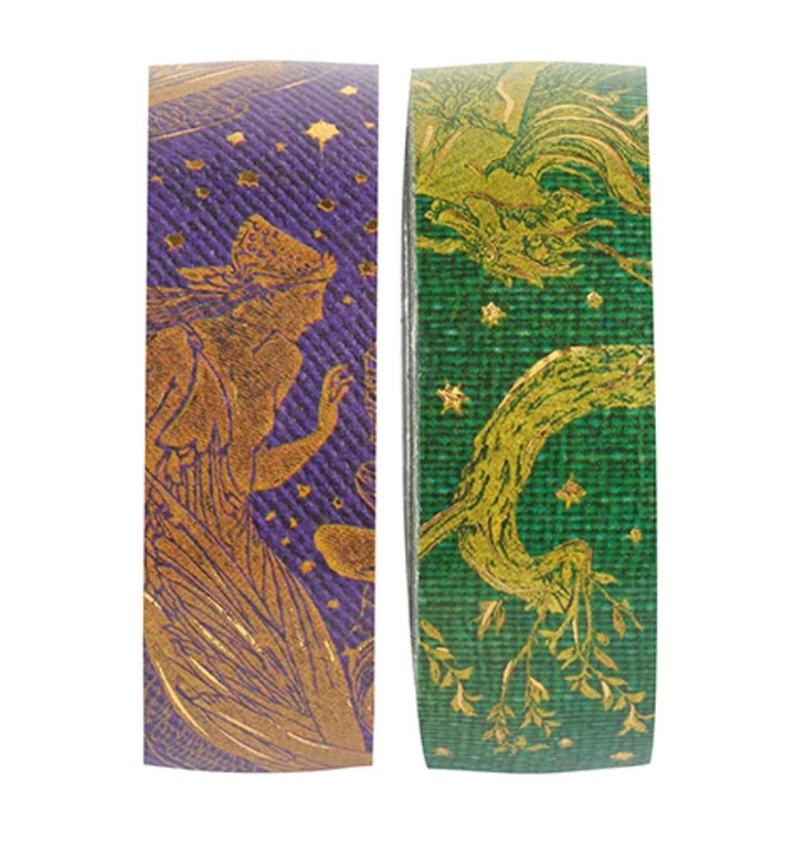 Washi Tape Pack - Olive Fairy/Violet Fairy
