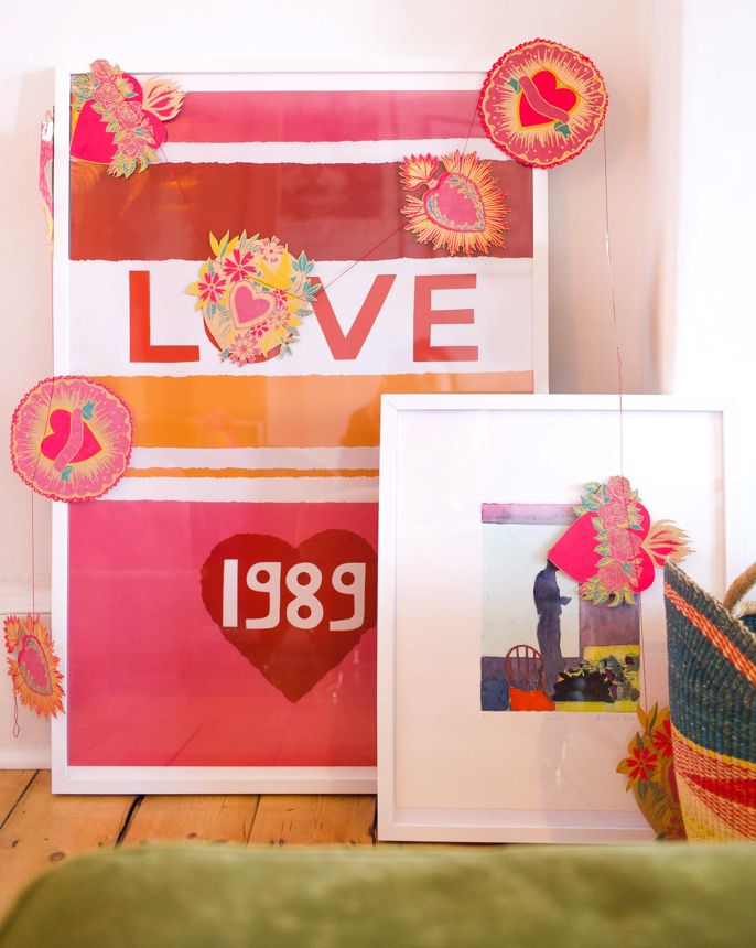 East End Decorative Garland 3m Long - Hearts
