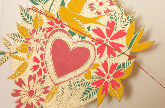 East End Decorative Garland 3m Long - Hearts