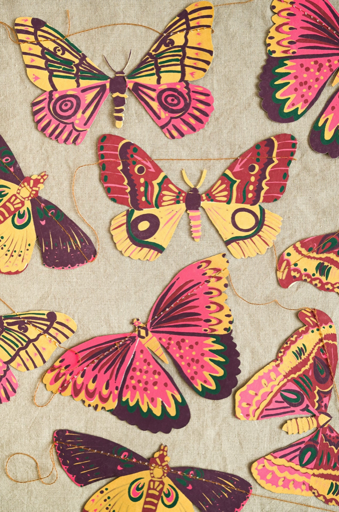 East End Decorative Garland 3m Long - Butterflies