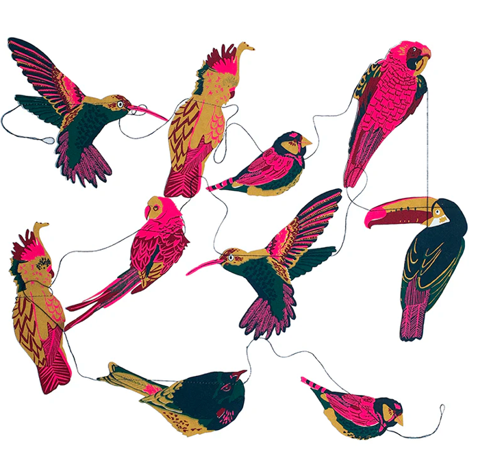East End Decorative Garland 3m Long - Tropical Birds