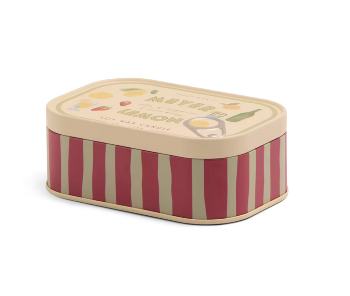 Bistro Printed Tin Candle Baguette - Meyer Lemon