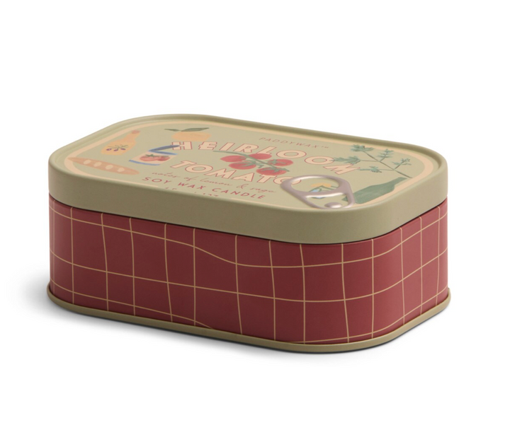 Bistro Printed Tin Candle Baguette - Heirloom Tomato