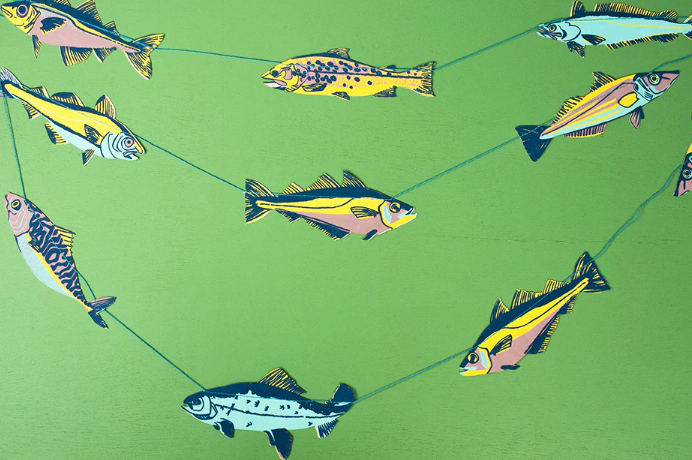 East End Decorative Garland 3m Long - Fish