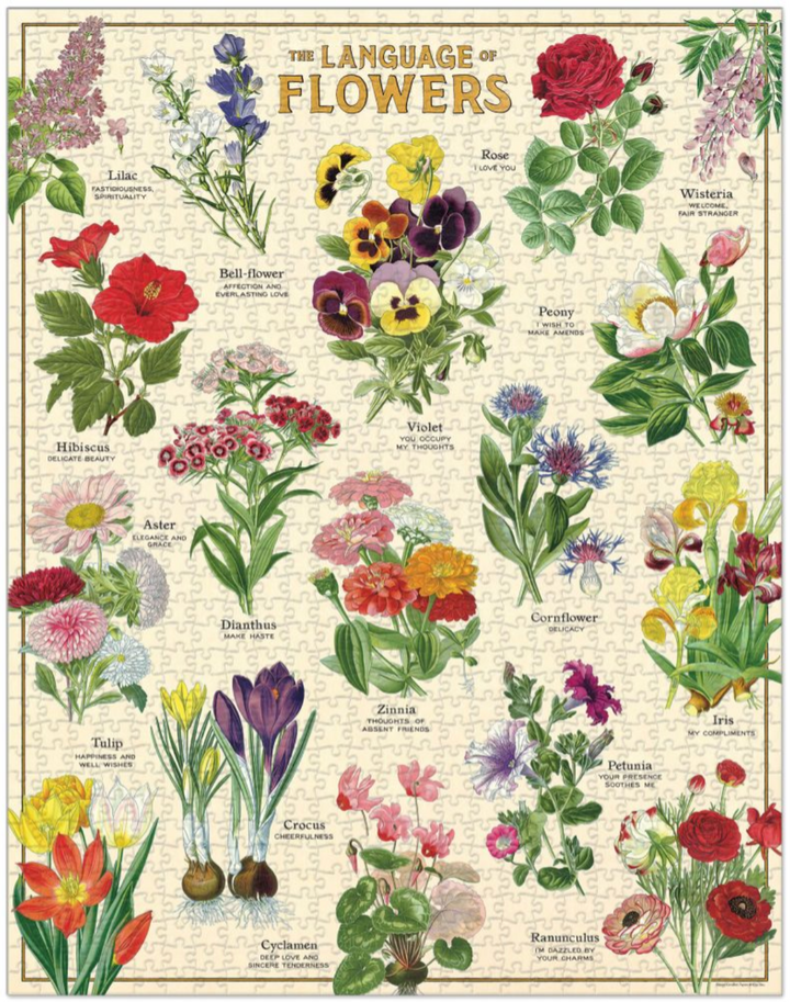 Cavallini & Co. 1000 Piece Puzzle - Language Of Flowers
