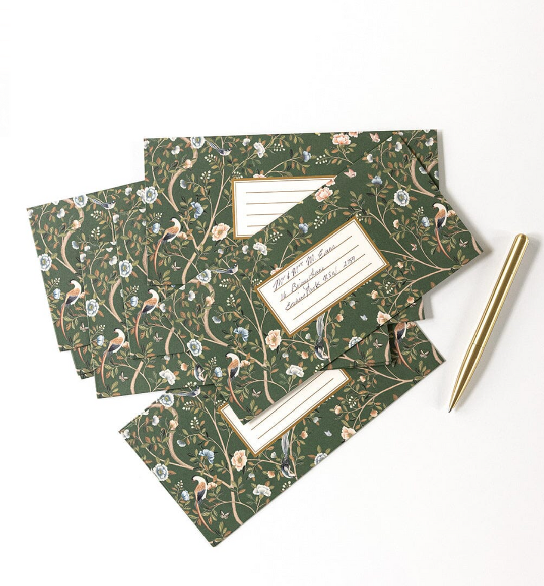 Bespoke 10 Pack DL Envelope - Camellia Tree
