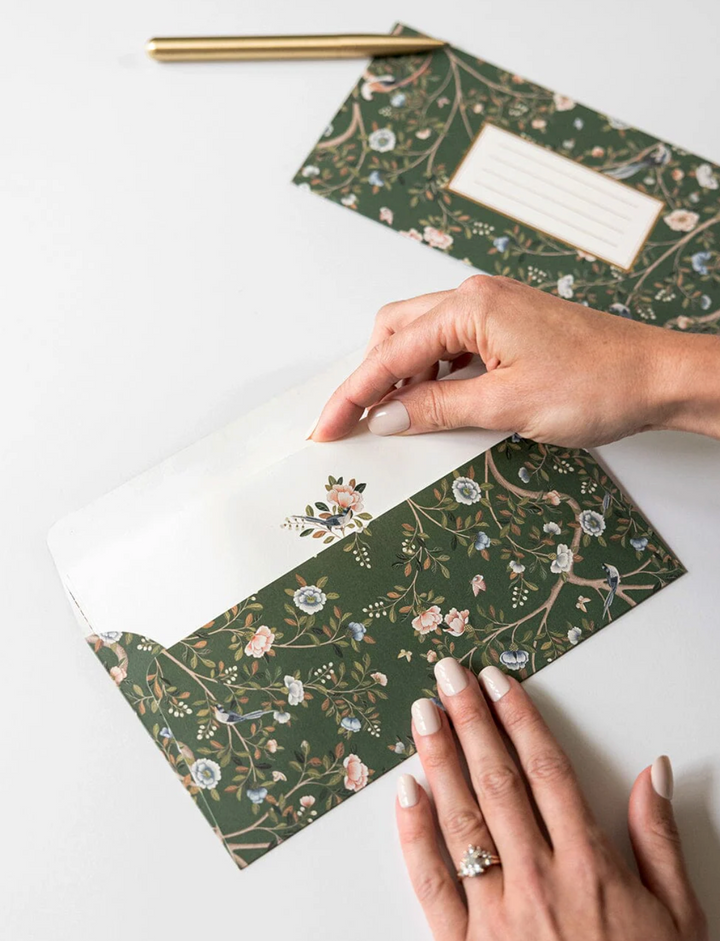 Bespoke 10 Pack DL Envelope - Camellia Tree
