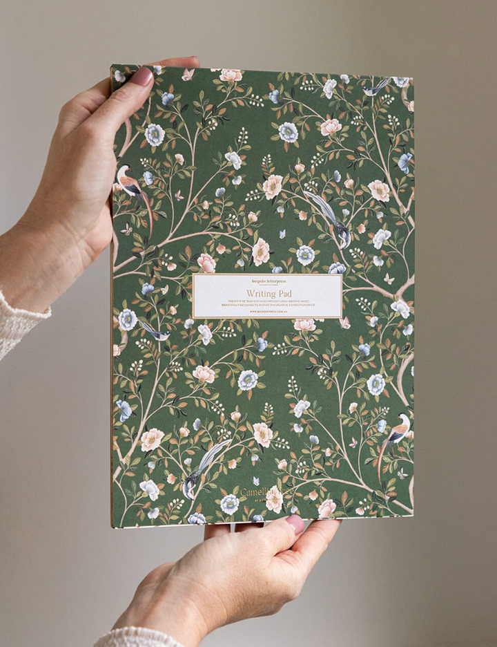 Bespoke Writing Pad - Camellia Tree