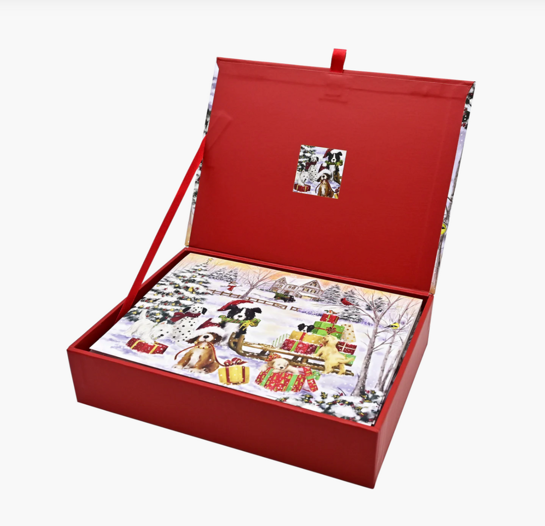 Deluxe Boxed Christmas Cards - Furry Festivities