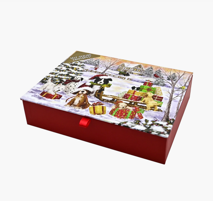 Deluxe Boxed Christmas Cards - Furry Festivities