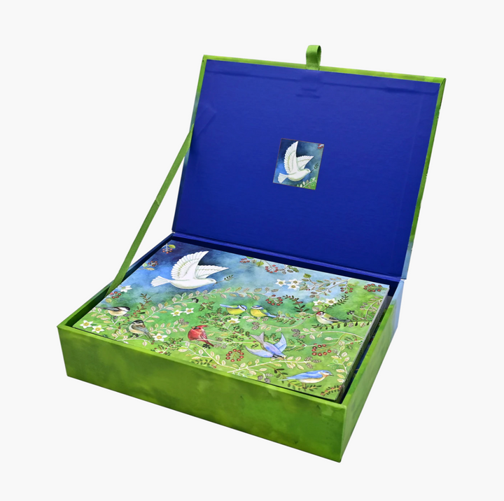 Deluxe Boxed Christmas Cards - Birds and Holly