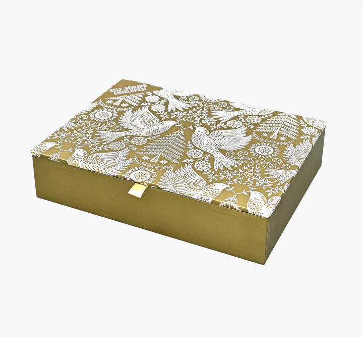 Deluxe Boxed Christmas Cards - Golden Doves