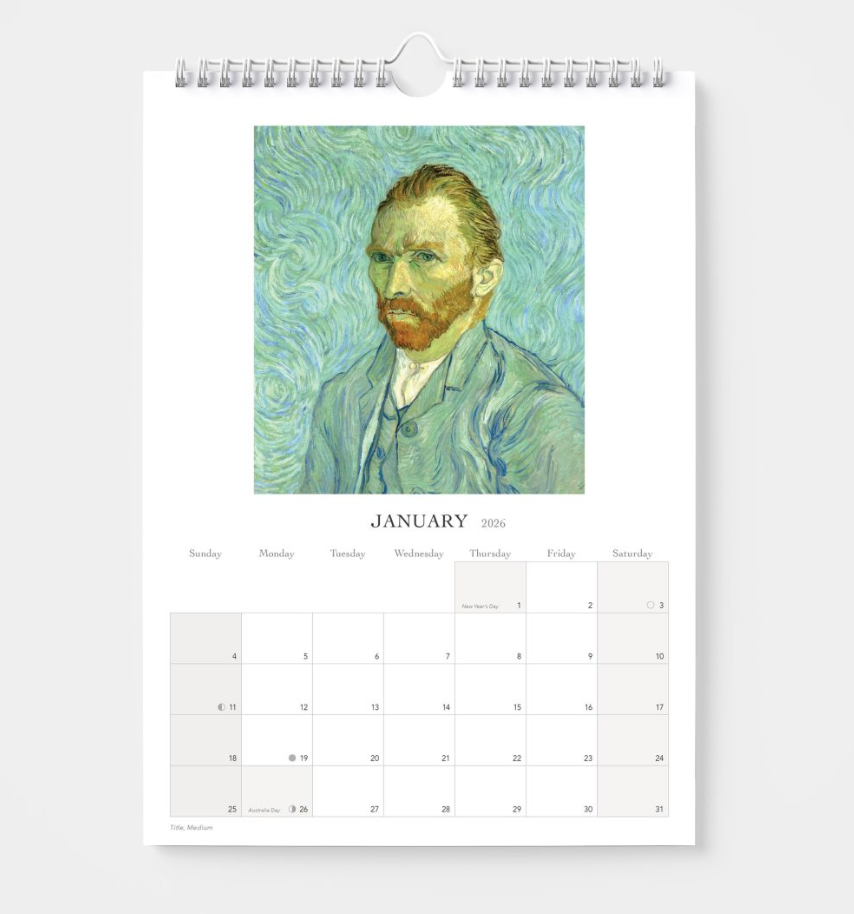 BIP 2026 Wall Calendar - Vincent Van Gogh