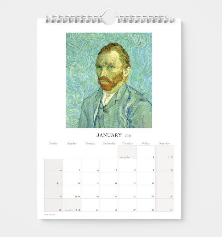 BIP 2026 Wall Calendar - Vincent Van Gogh